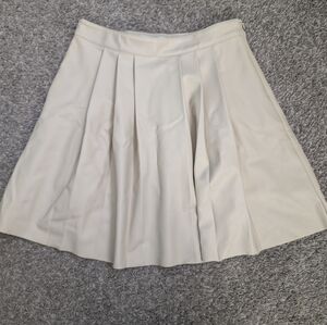 Zara Cream A-Line Pleated Skirt
